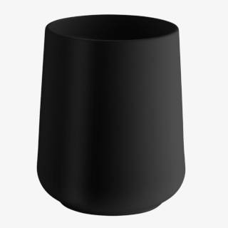 Tandborstmugg i svart plast