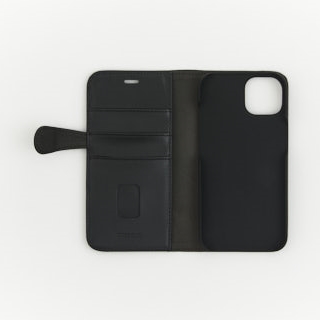Svart plånboksfodral för iPhone 15