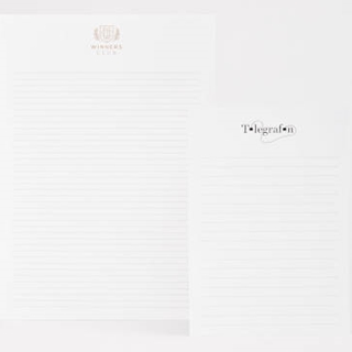 Conference pad with print