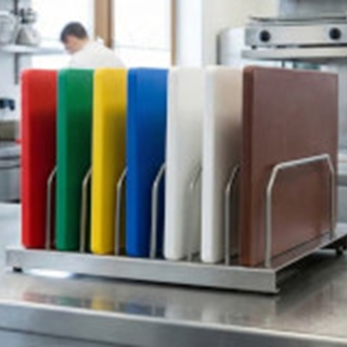 Färgkodade skärbrädor