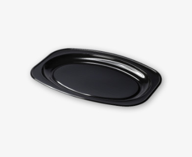 Svart uppläggningsfat