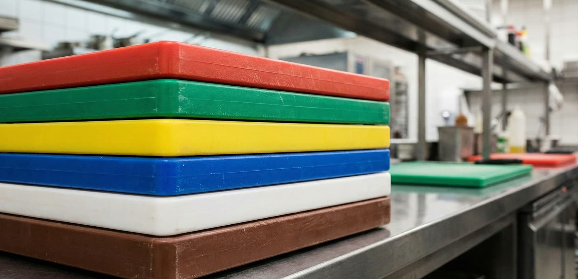 Färgkodade skärbrädor