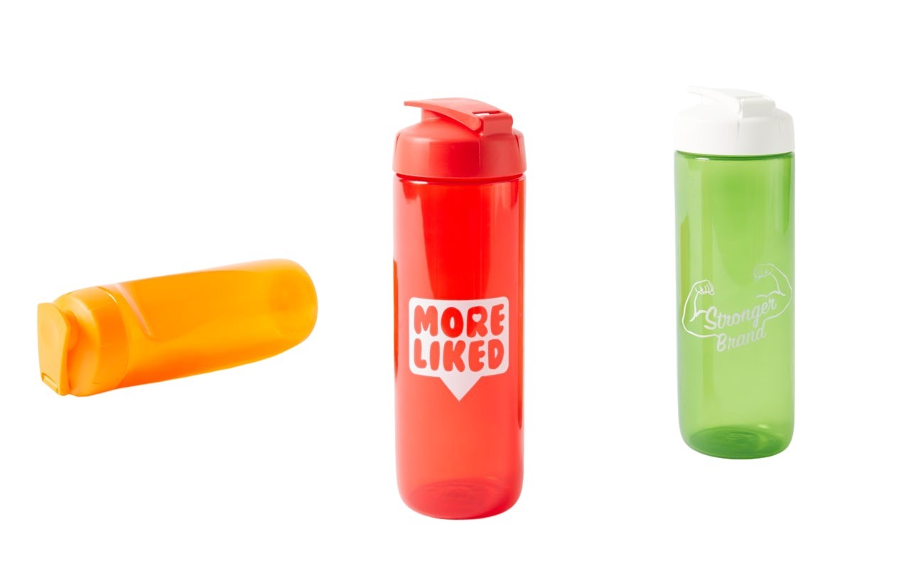 Vattenflaska Kick Transparent Profiltryck