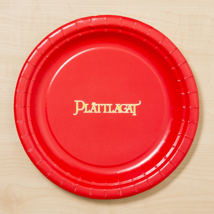 Papperstallrik med logo