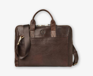 Svart datorväska i läder