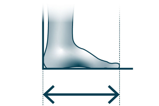 mäta fötter för arbetsskor
