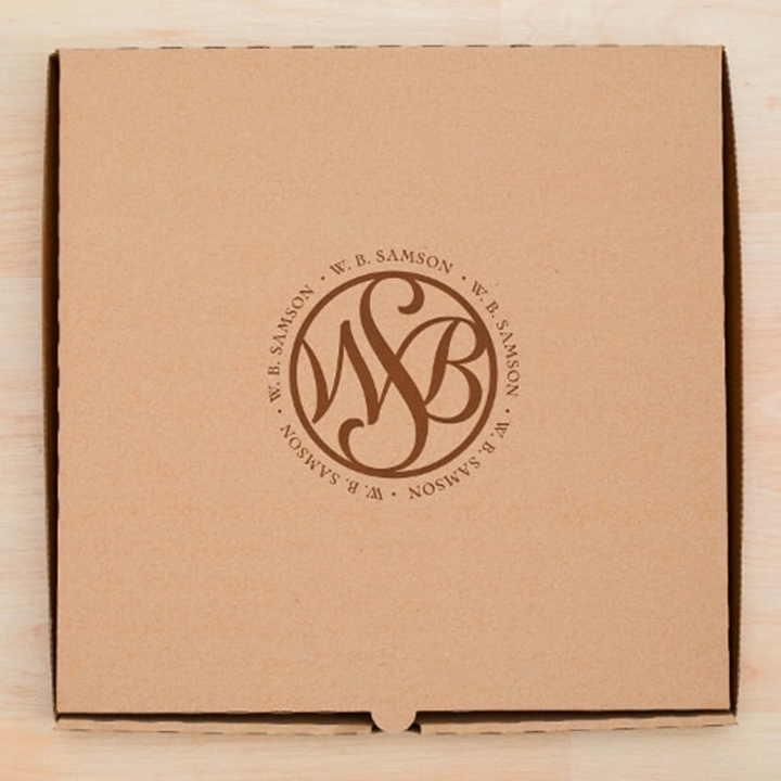 Pizzakartong med tryck