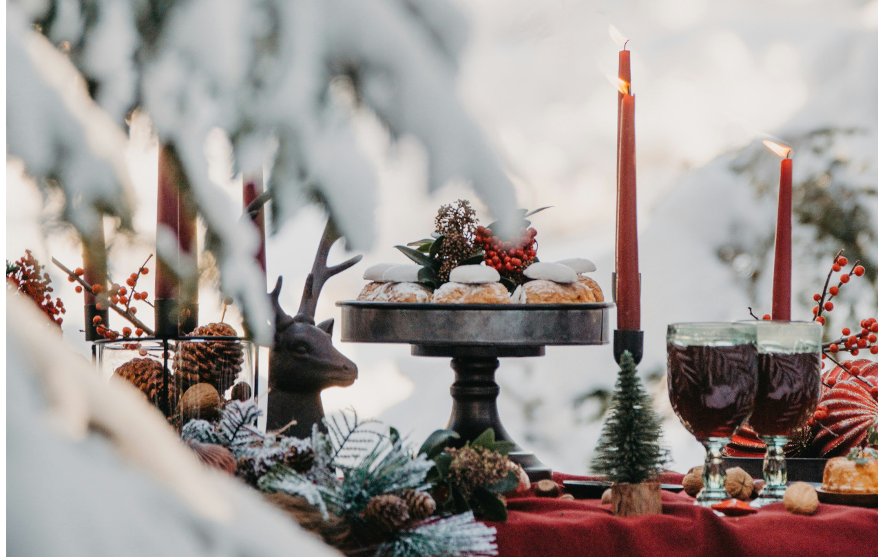 Juldukning med vinterkänsla