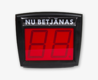 Digital ködisplay i svart färg