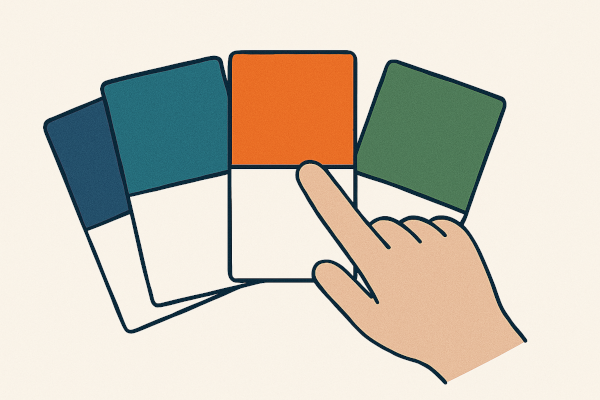 Steg 3. Bestäm färg och tryck tillsammans