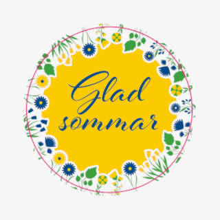 Glad sommar tallrik