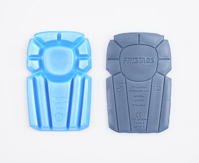 Två blåa knäskydd från Fristads