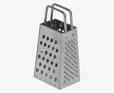 Rivjärn för rotfrukter, ost och citrusfrukter m.m. Koniska stående rivjärn och rivjärn med handtag.