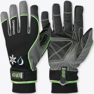 Svart fodrad arbetshandske för vinter från Granberg