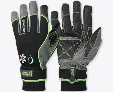 Svart fodrad arbetshandske för vinter från Granberg