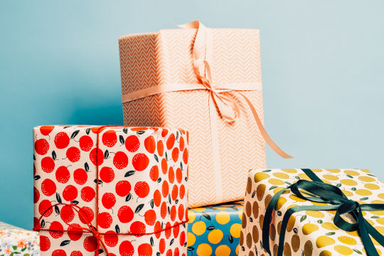 Mönstrat presentpapper