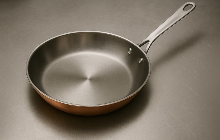 restaurangstekpanna i koppar