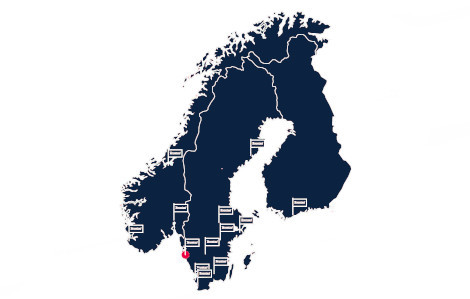 Tingstad karta - Här finns våra kontor och företagsbutiker