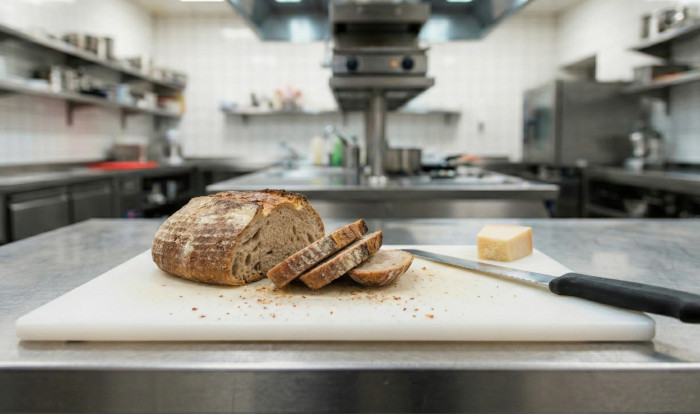 Vit skärbräda: Mejeri och bröd