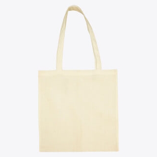 beige tygkasse med handtag