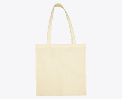 beige tygkasse med handtag