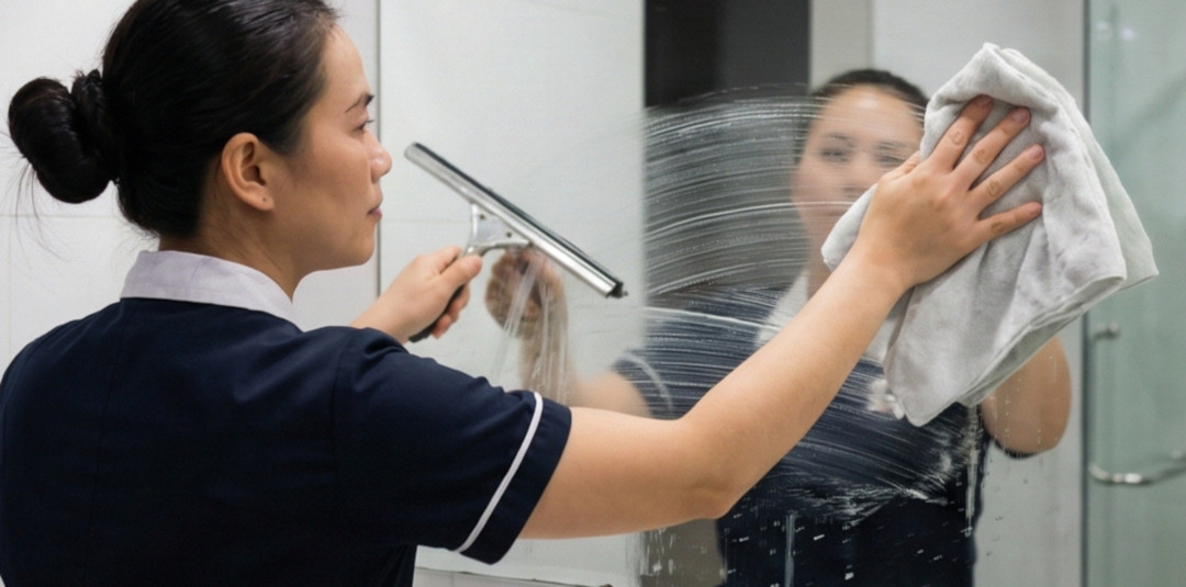 Rengöring av speglar och glas