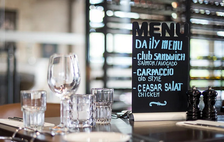 Griffelskylt menu