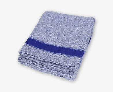 Blå kökshandduk för cafépersonal